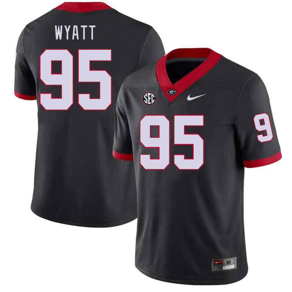 #95 Devonte Wyatt Georgia Bulldogs Jerseys Football Stitched-Black